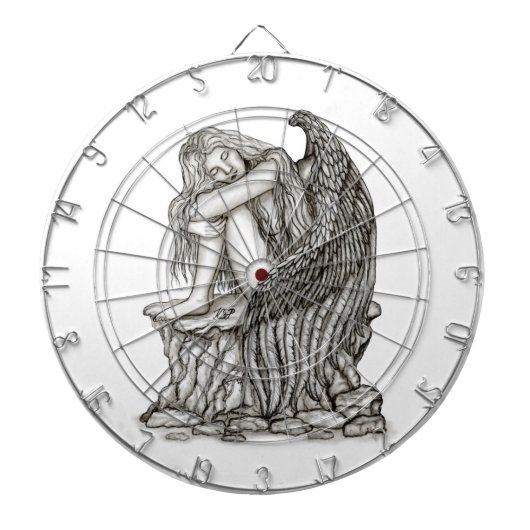 Cible De Fléchettes Un ange endormi sur la pierre (Devant)