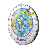 Cible De Fléchettes Un astronaute amusant dans l'espace et la bande de (Devant droit)