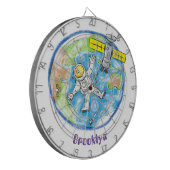 Cible De Fléchettes Un astronaute amusant dans l'espace et la bande de (Devant gauche)