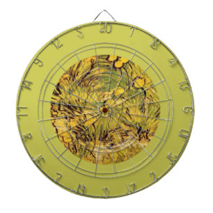 Cible De Fléchettes Un champ de fleurs jaunes, Vincent van Gogh