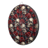 Cible De Fléchettes Un crâne et une série Rose 10 (Devant droit)