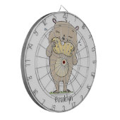 Cible De Fléchettes Un joli hamster souriant avec un dessin animé d'ar (Devant gauche)