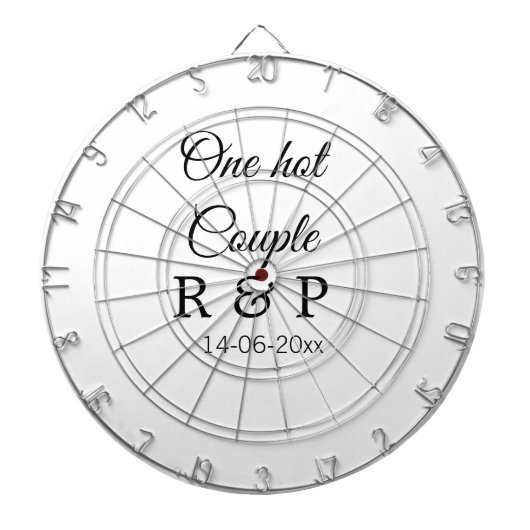 Cible De Fléchettes Une lettre initiale de nom de couple chaud date te (Devant)