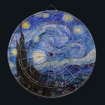 Cible De Fléchettes Une nuit étoilée : Saint Remy par Vincent Van Gogh<br><div class="desc">L'année est 1889. Vincent Van Gogh est un patient de l'asile Saint-Paul-de-Mausole à Saint-Rémy-de-Provence, France. Il souffre de maladie mentale, et ses médecins lui ont conseillé de rester à l'intérieur et d'éviter de peindre. Mais Van Gogh ne peut pas résister à l'envie de créer, et il passe ses jours à...</div>