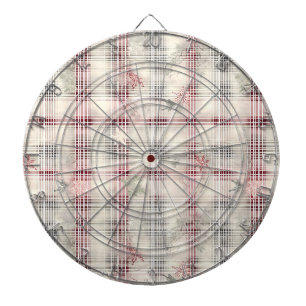 Cible De Fléchettes Une série de dessins floraux tartan de Noël #13