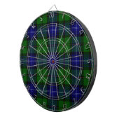 Cible De Fléchettes Urquhart tartan bleu vert plaid (Devant droit)