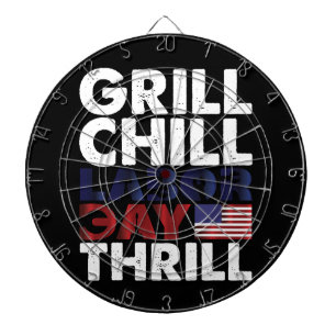 Cible De Fléchettes Usa America Grill Détente Labor Day Thrill Fête BB
