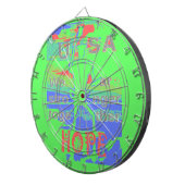 Cible De Fléchettes USA Hope : Neon Lemon & Orange Art (Devant droit)