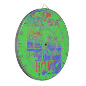 Cible De Fléchettes USA Hope : Neon Lemon & Orange Art (Devant gauche)