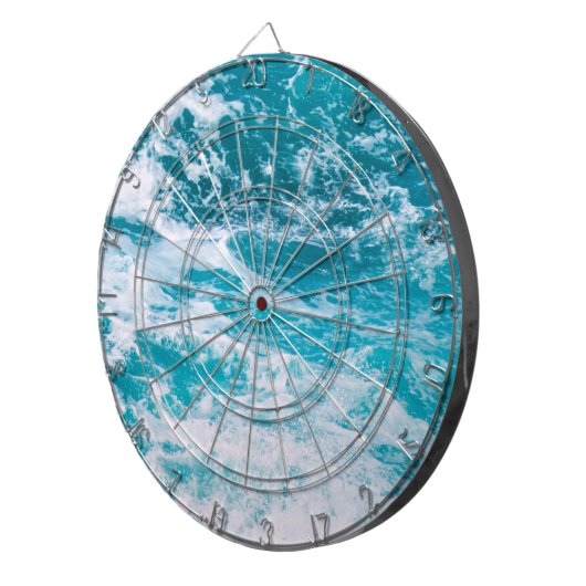 Cible De Fléchettes Vagues de l'océan bleu (Devant droit)