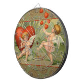 Cible De Fléchettes Valentine Cupids Love Antique Vintage (Devant droit)