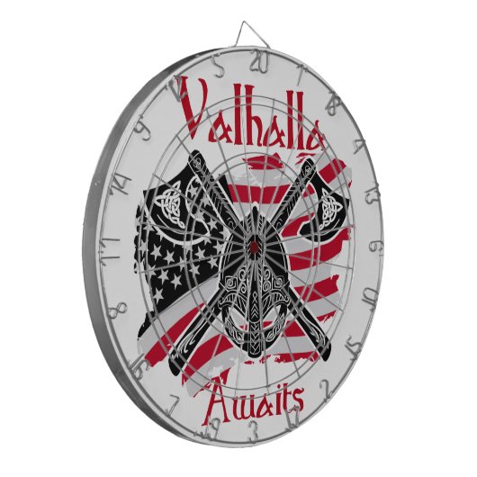 Cible De Fléchettes Valhalla Await - Drapeau américain (Devant gauche)