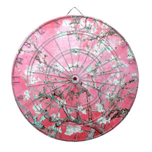 Cible De Fléchettes Van Gogh Almond Blossoms rose Bleu