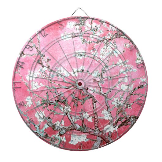 Cible De Fléchettes Van Gogh Almond Blossoms rose Bleu (Devant)