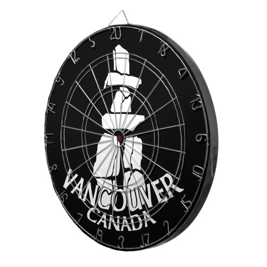 Cible De Fléchettes Vancouver Dartboard Vancouver Souvenir Dartboard (Devant droit)