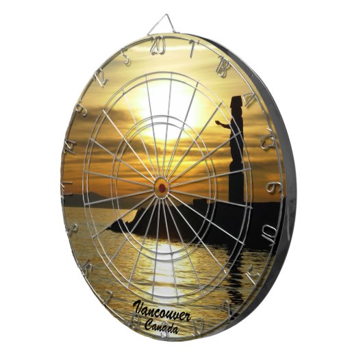 Cible De Fléchettes Vancouver Dartboard Vancouver Sunset Dartboard (Devant droit)