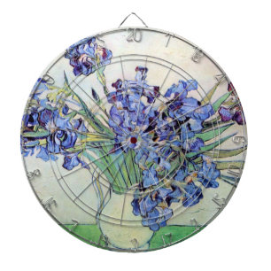 Cible De Fléchettes Vase de fleurs avec iris de Vincent van Gogh