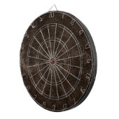 Cible De Fléchettes Velvety Bronze Damask | Grunge baroque Brown (Devant droit)