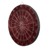 Cible De Fléchettes Velvety Henna Damask | Grunge rouge (Devant droit)