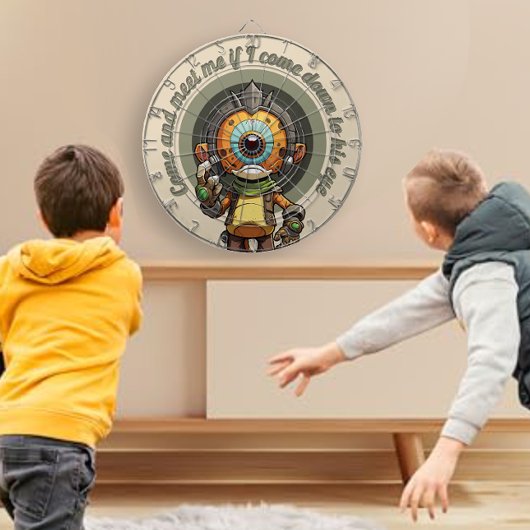 Cible De Fléchettes Venez me rencontrer si je descends dans son oeil