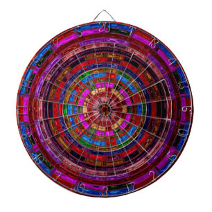 Cible De Fléchettes Verre Abstrait en mosaïque #9