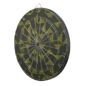 Cible De Fléchettes Vert, cool, unique, triangles tendance motif (Devant droit)
