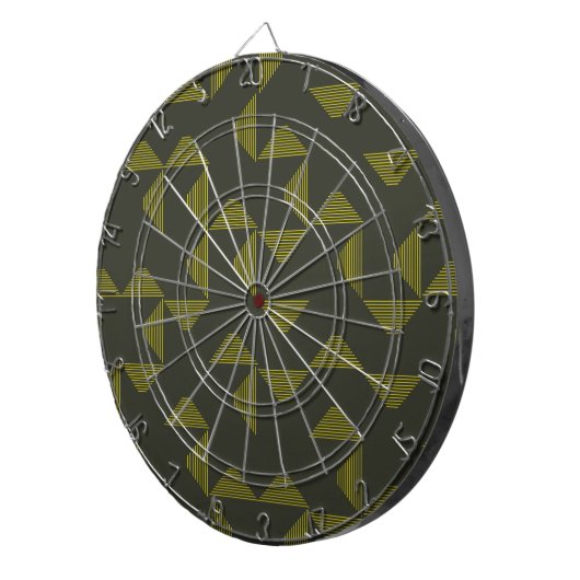 Cible De Fléchettes Vert, cool, unique, triangles tendance motif (Devant droit)