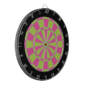 Cible de flechettes : Vert de chaux, rose, et noir (Devant gauche)