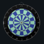 Cible de flechettes : Vert Menthe, Bleu Royal Et N<br><div class="desc">Jeu De Cible de flechettes Vert Monnaie,  Bleu Royal Et Noir Comprenant 6 Fosses En Laiton</div>