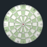 Cible De Fléchettes Vert Sage Et Blanc<br><div class="desc">Cible de flechettes Verte Et Blanche Sage</div>