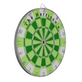 Cible De Fléchettes Vert vintage et blanc (Devant gauche)