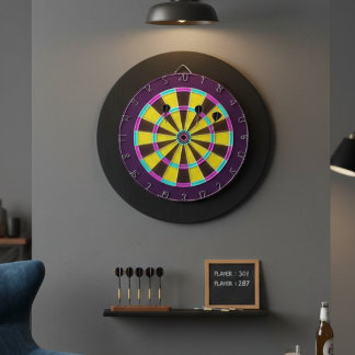 Cible De Fléchettes Vibrant Neon Glow Dartboard