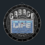 Cible De Fléchettes Vie de garage personnalisée<br><div class="desc">Un tableau de fléchettes cool entièrement personnalisable pour le garage. Bon appétit !</div>
