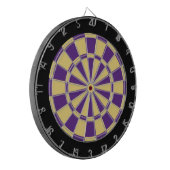 Cible de flechettes : Vieil or, pourpre, et noir (Devant gauche)