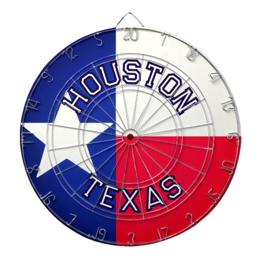 Cible De Fléchettes VILLE PERSONNALISABLE, TEXAS Drapeau conception te (Devant)