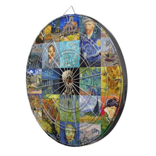 Cible De Fléchettes Vincent van Gogh - chefs-d'oeuvre Mosaic Patchwork (Devant droit)