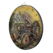 Cible De Fléchettes Vintage Green Tractor Rustic (Devant droit)