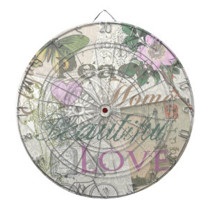 Cible De Fléchettes Vintage Peace Home Belle Amour