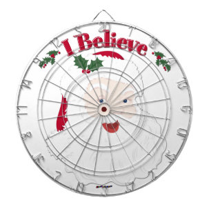 Cible De Fléchettes Vintage Père Noël Je crois Noël
