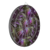 Cible De Fléchettes Violet Abstrait violet violet kaki fractal (Devant gauche)