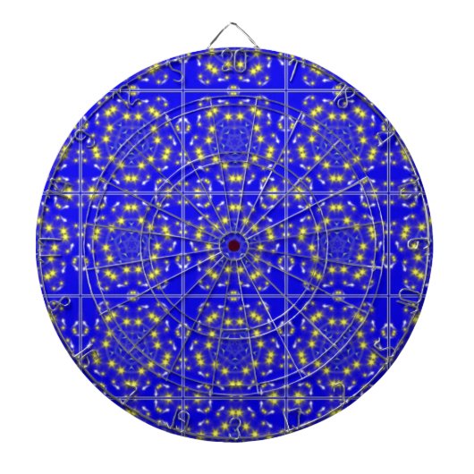 Cible De Fléchettes Virbrant bleu rétro (Devant)