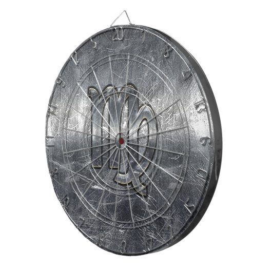 Cible De Fléchettes Virgo Zodiac Sign dans Grunge Distressed Style Dec (Devant droit)