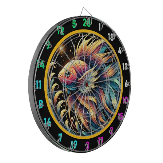 Cible De Fléchettes Vivid Betta Fish Dartboard Charme (Devant gauche)