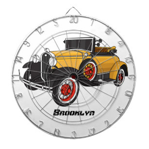 Cible De Fléchettes Voiture jaune classique 1931