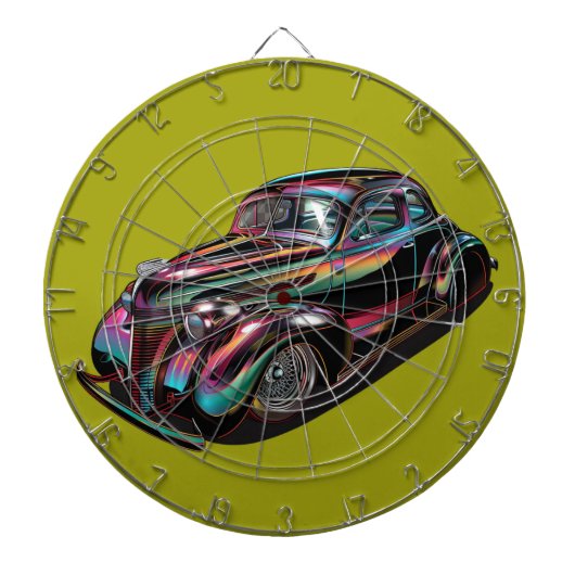 Cible De Fléchettes Voiture Muscle Classique (Devant)