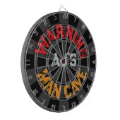 Cible De Fléchettes Vos Initiales Homme Cave Avertissement Black Charc (Devant gauche)