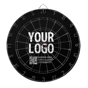 Cible De Fléchettes Votre logo avec code QR et texte modifiables