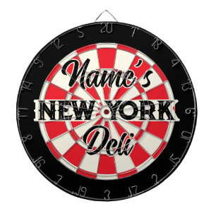 Cible De Fléchettes Votre nom NEW YORK Deli Style Vintage NYC Pride