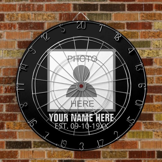 Cible De Fléchettes Votre photo ici Nom et âge