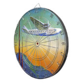 Cible De Fléchettes Voyage transpacifique vintage (Devant droit)